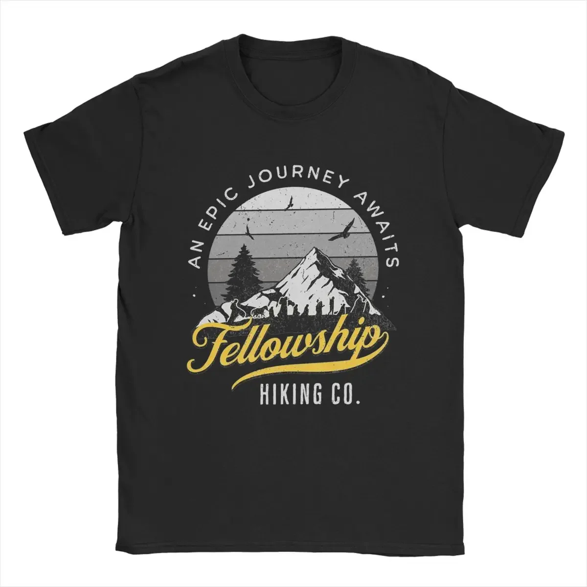 Men's Fellowship Hiking Co Mordor L-Lords Of The R-Rings T Shirt Pure Cotton Clothing Cool Crew Neck Tees Gift Idea T-Shirts