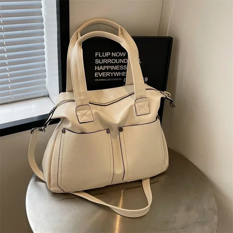 

Large Capacity High Quality PU Shoulder and Crossbody Bags Multiple Pockets Commuting Handbags for Women 2024 Casual Tote New