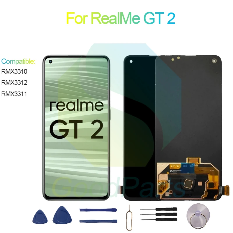 For RealMe GT 2 LCD Display Screen RMX3310/1/2 For RealMe GT 2 Touch Digitizer Assembly Replacement