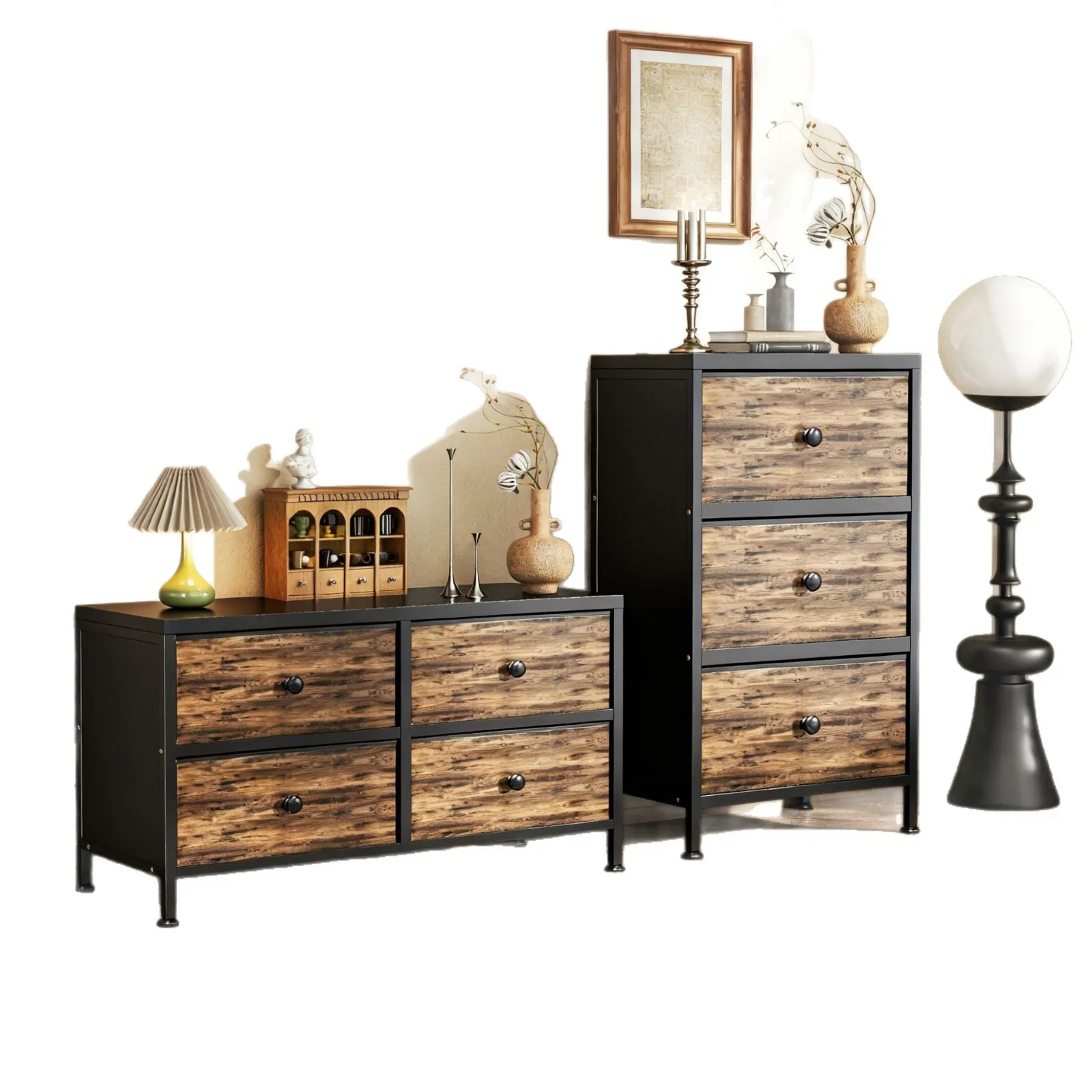 Steel multi-grid , non-woven drawer,TV cabinet, side cabinet, split drawer, removable multi-combination
