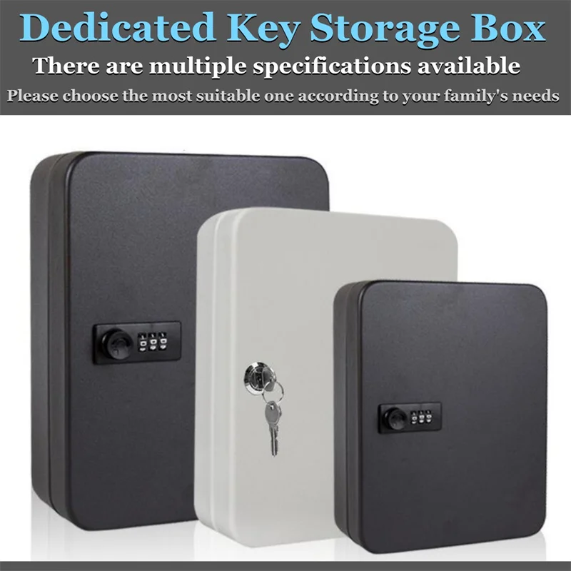 20 Bit Dedicated Key Storage Box Family Spare Key Management MINI Safe Box Lockbox Password Box For Car Wall Mounted Metal Box