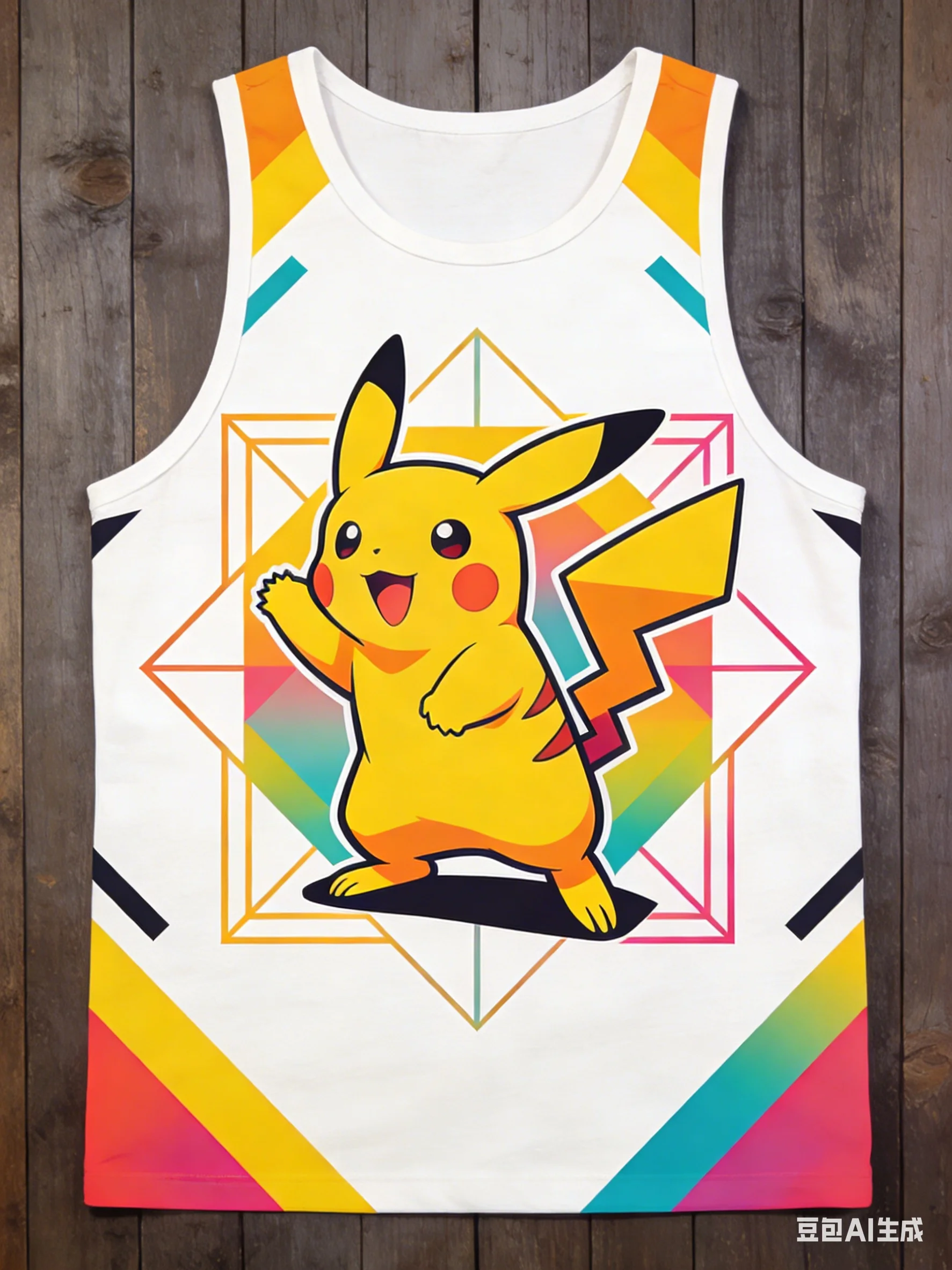

Pokémon Collaboration Vest T-Shirt Summer Loose-Fit Versatile Anime Print Top