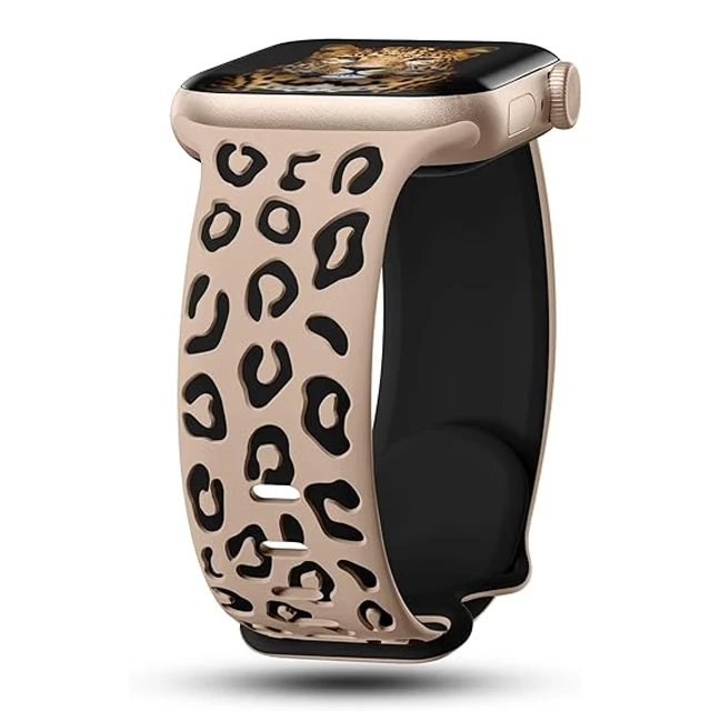 Correa grabada para Apple Watch, pulsera de silicona para iwatch Series 9, 8, 7, 6, 5, 4, 3, SE Ultra 2, 40mm, 44mm, 41mm, 45mm, 49mm, 38mm