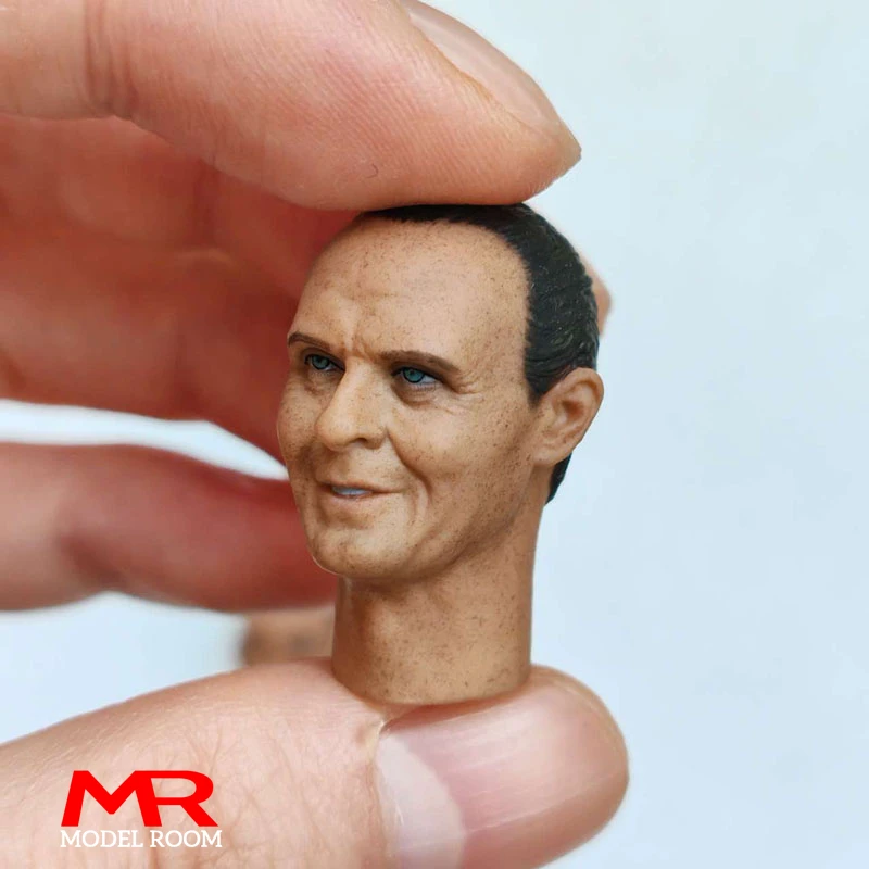 1/12 Scale Anthony Hopkins Head Sculpt Carving Model Fit 6'' Male Soldier Action Figure Body Dolls