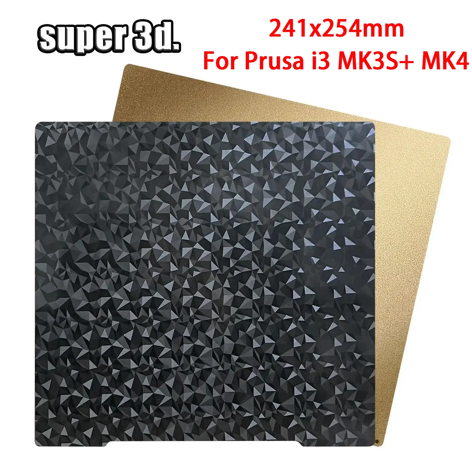 

For Prusa i3 MK3 MK3S+ MK4 Build Plate 241*254mm Spring steel sheet pei peo pet pey h1h build plate 3d printer parts heated bed