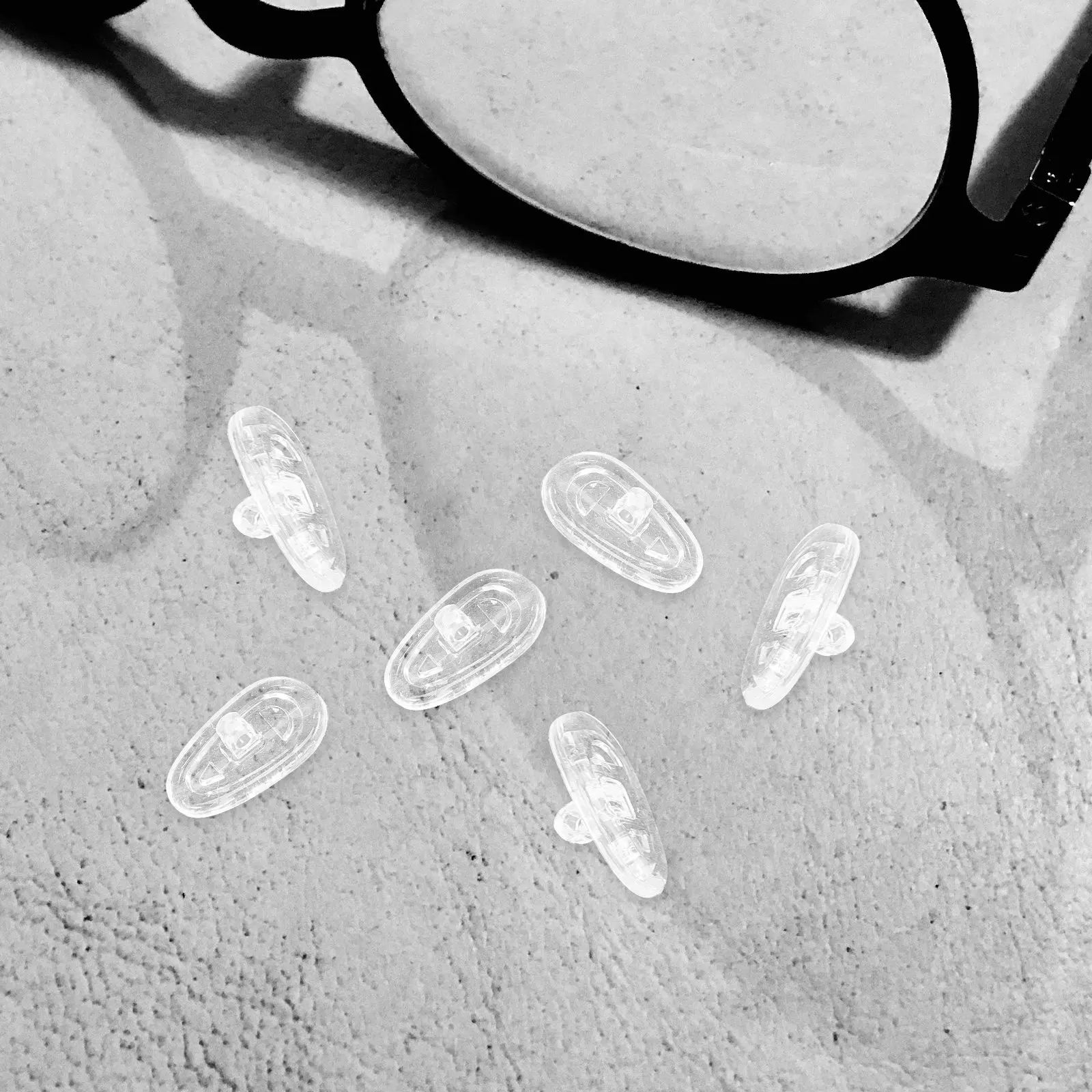 20Pairs Supple Silicone Eyeglass Nose Pads Anti-Slip Nose Bridge Pads Lightweight Comfortable Replacement for Prescription