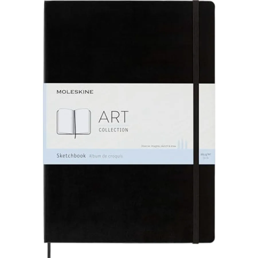 

Альбом для рисования с твердой обложкой, формат A4 (20,9 x 29,7 см), без разлиновки, черный, 96 страниц