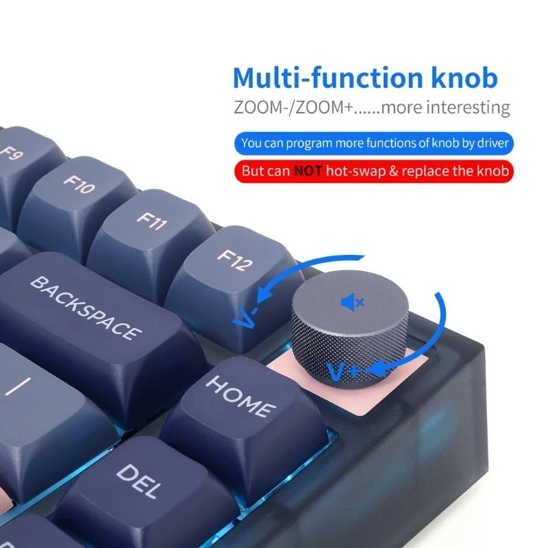 RGB Hot-Swappable Toetsenbordondersteuning Dual Systems Gateron-Optical Switch P9JB