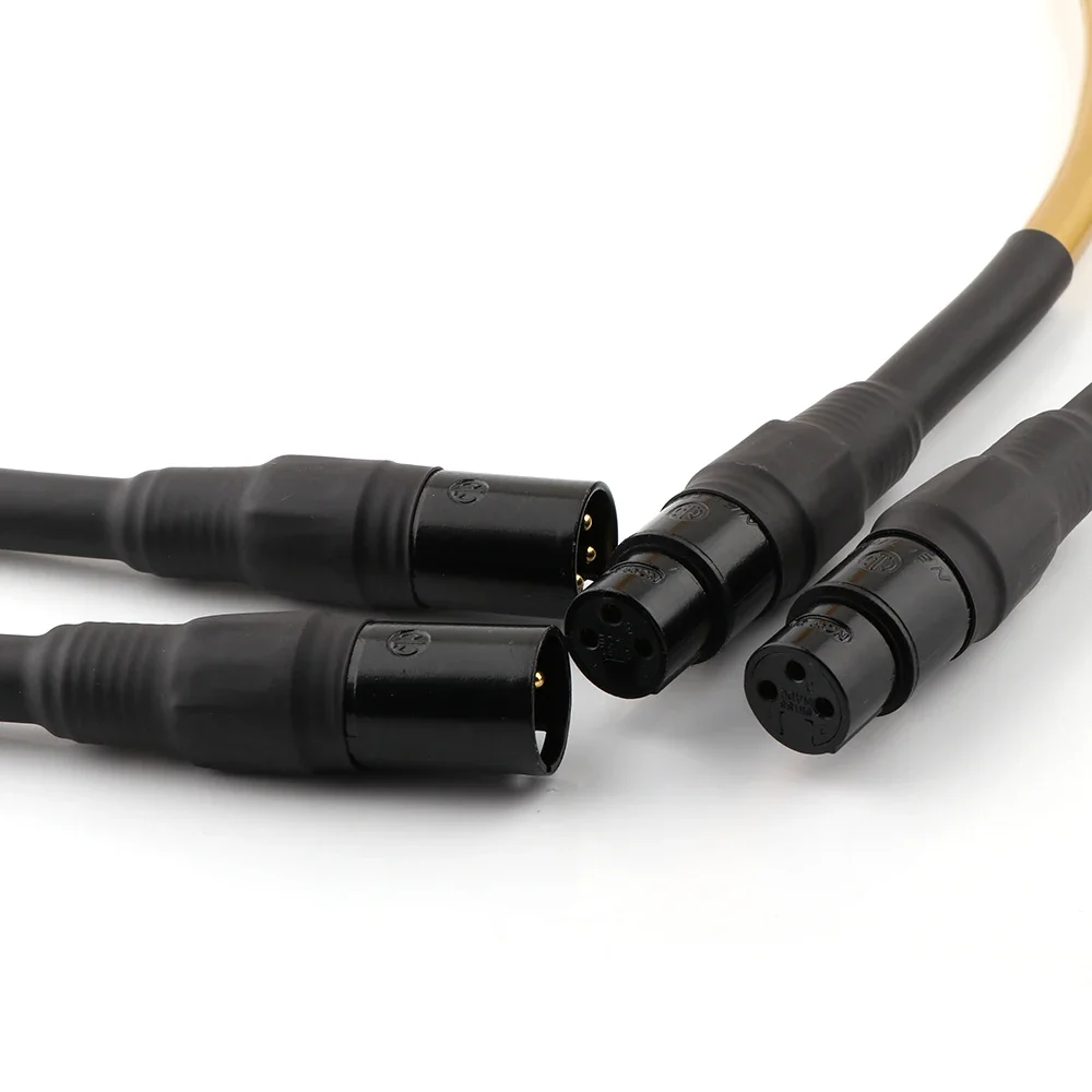 High Quality HI-End Hexlink Golden 5-C XLR Interconnect Audioquest  Acoustic Cable pair 1M Balanced Signal Wire