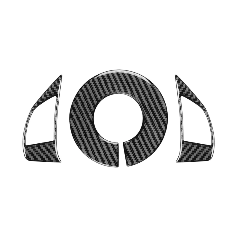 Car Steering Wheel Cover Lightweight Carbon Fiber Steering Wheel Sticker Vehicle Steering Wheel Wrap for 500 12-15 Dropship