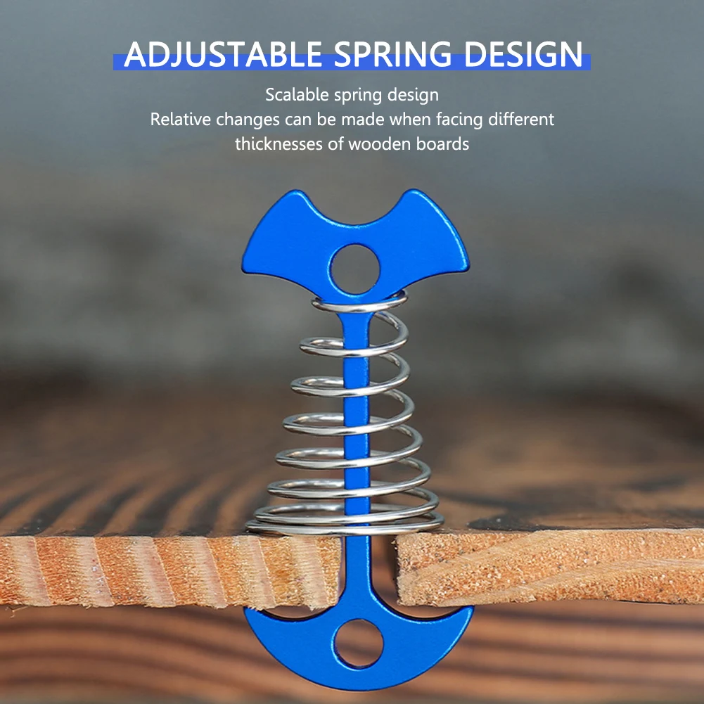 Camping Fishbone Ground Nail Lightweight Wind Rope Buckle with Carabiner Camping Awning Tent Hooks Fixed Nail Outdoor Tools