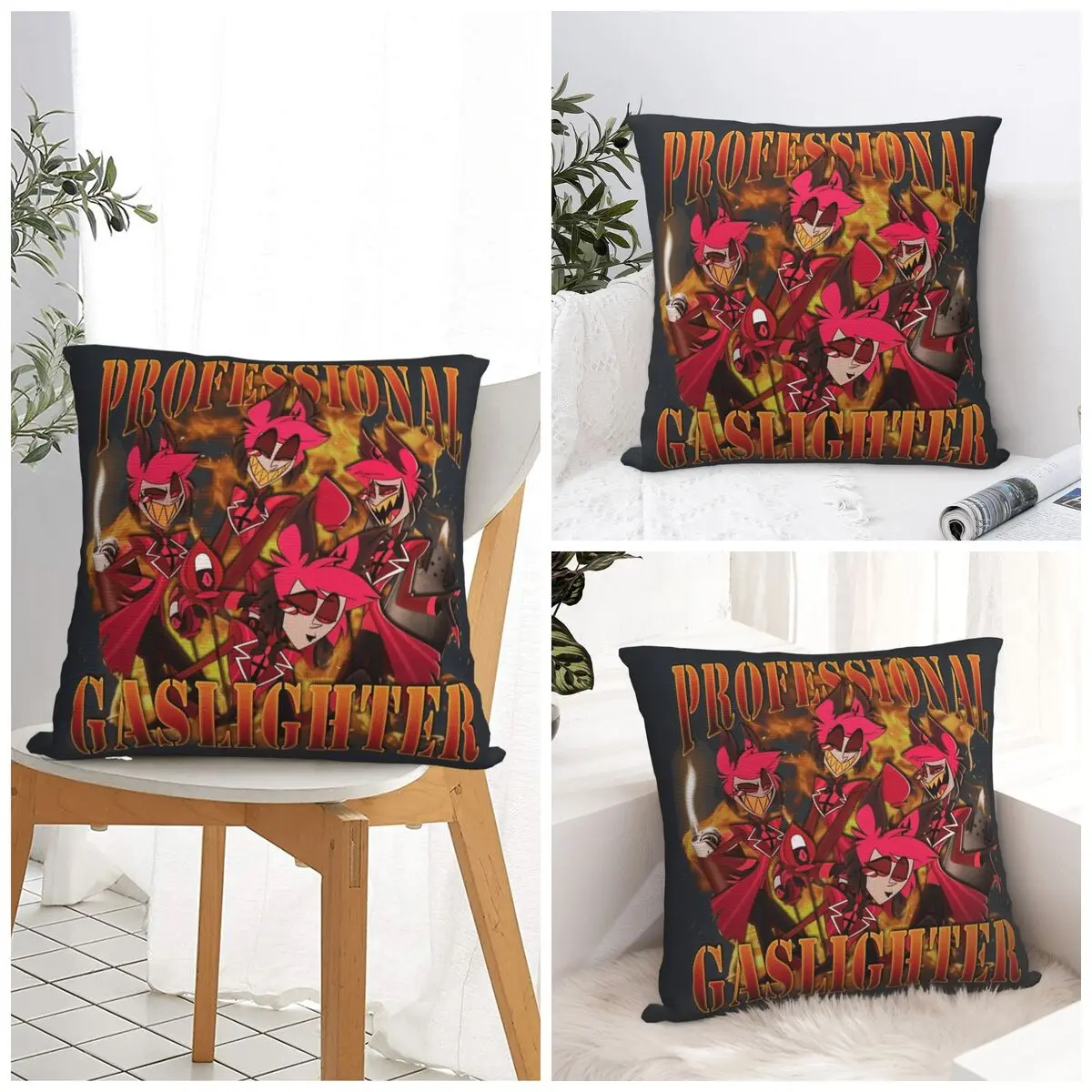 Cartoon H-Hazbin HotelS Pillow Cover Fashion Pillow Case For Living Room Chair Cushion Cover Soft Custom DIY Pillowcases Gift