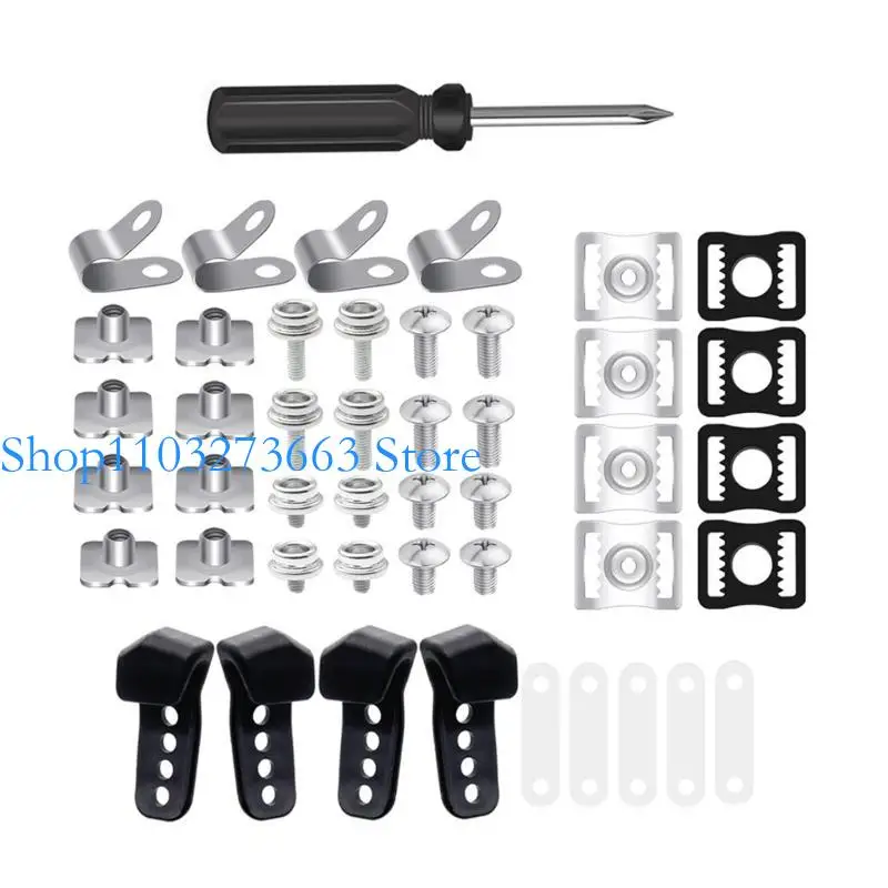 R6FE 60PCS كرة قدم خوذة مجموعات أجزاء استبدال خوذة الهوكي مع مقاطع SREWDRIVER CLIPS Rubber Supber Screk