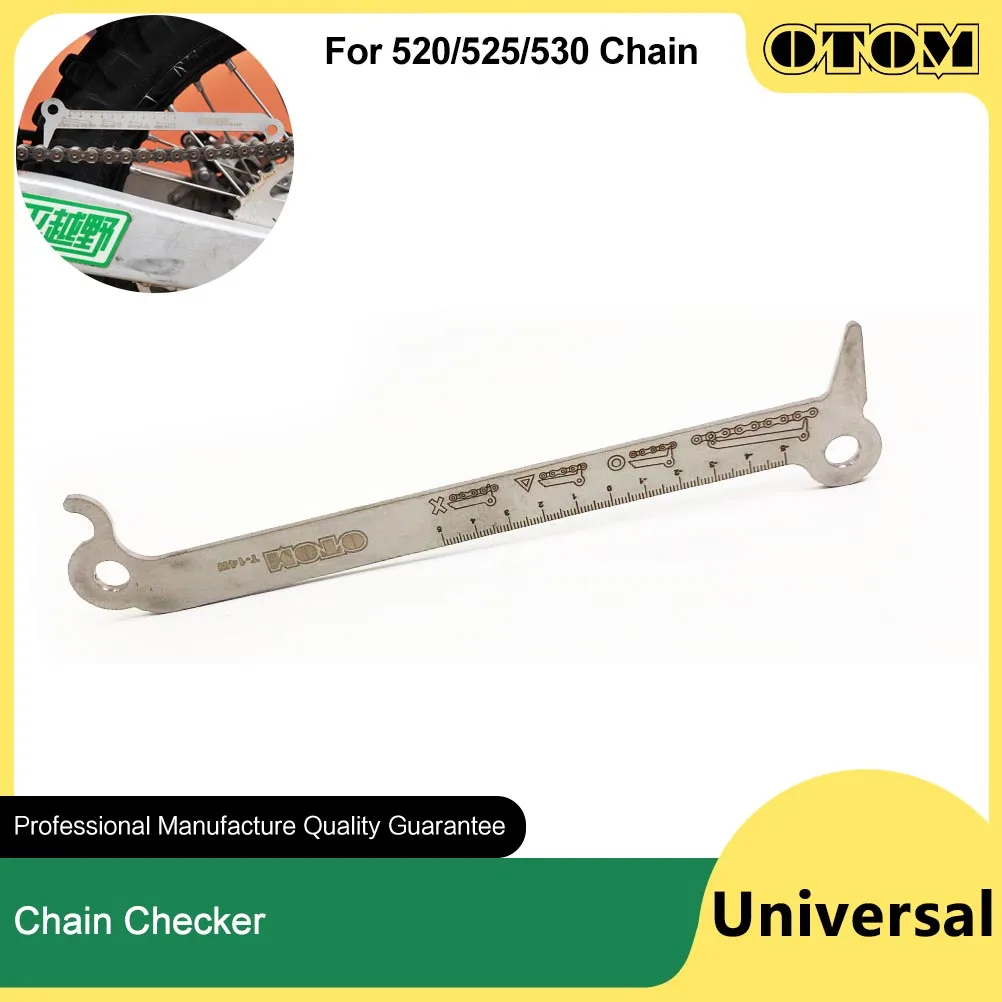 OTOM Motorcycle Chain Checker Detection Ruler Maintenance Testing Tool For KTM HONDA YAMAHA KAWASAKI 520/525/530 Motorbike Parts