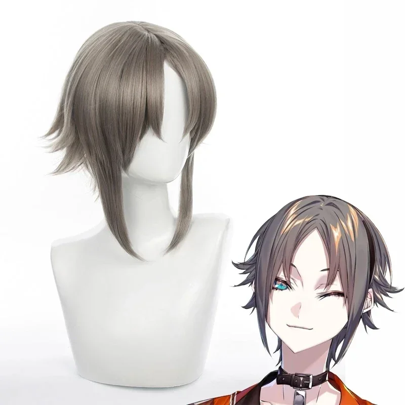 Anime VTuber Mysta Rias Cosplay Wig Dark Grey ACGN Fans NIJISANJI AT Luxiem Halloween Party Wigs MN1