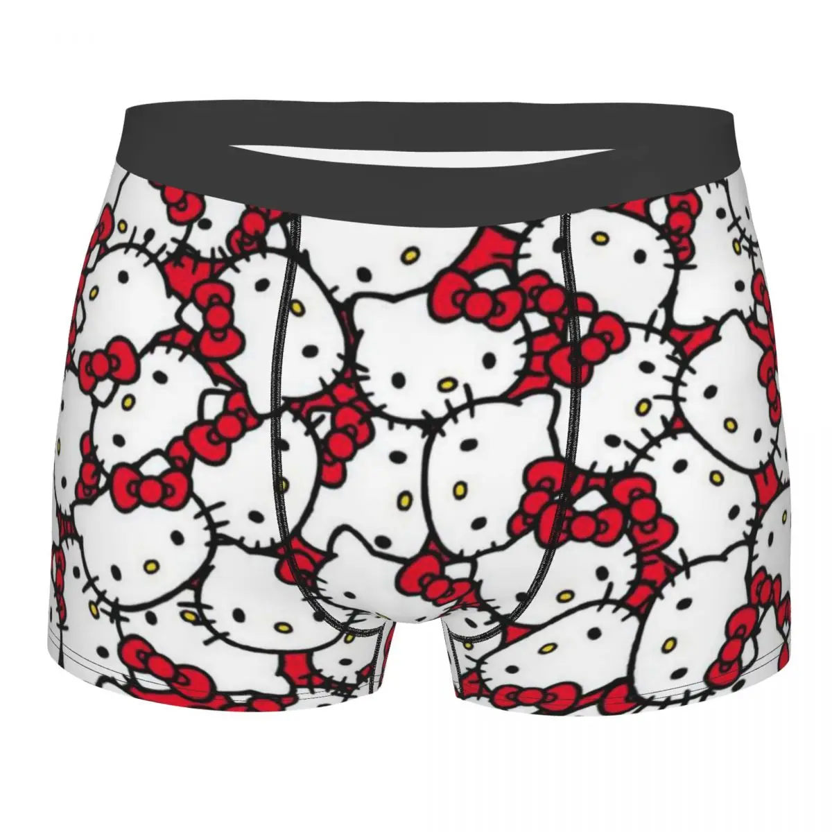 

Custom Novelty Hello Kitty Pattern Boxers Shorts Panties Male Underpants Comfortable Cartoon Briefs Underwear