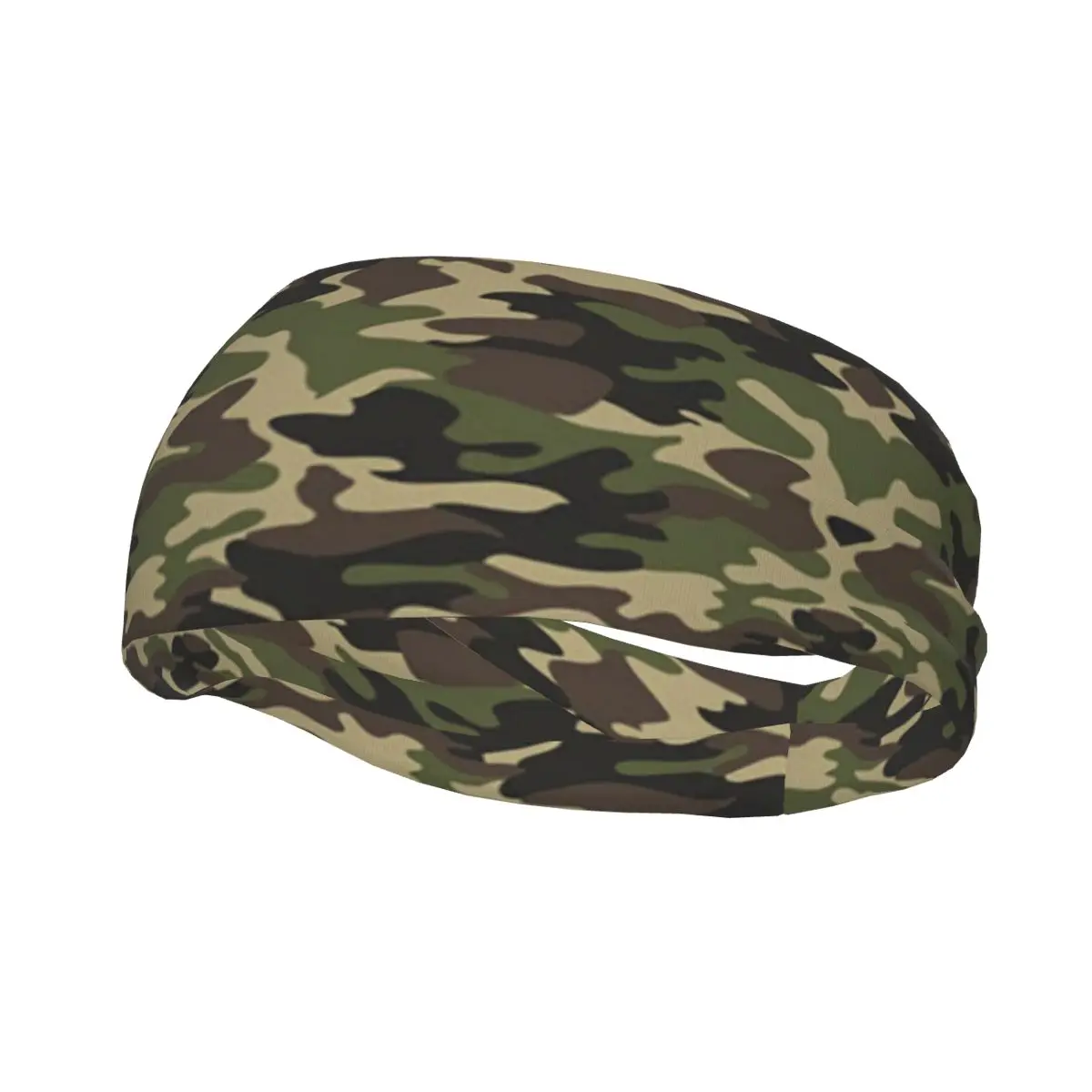 Erbsenmuster Pea Dot German Camo Sport Headband for Tennis Non Slip Elastic Military Army Camouflage Moisture Wicking Sweatband