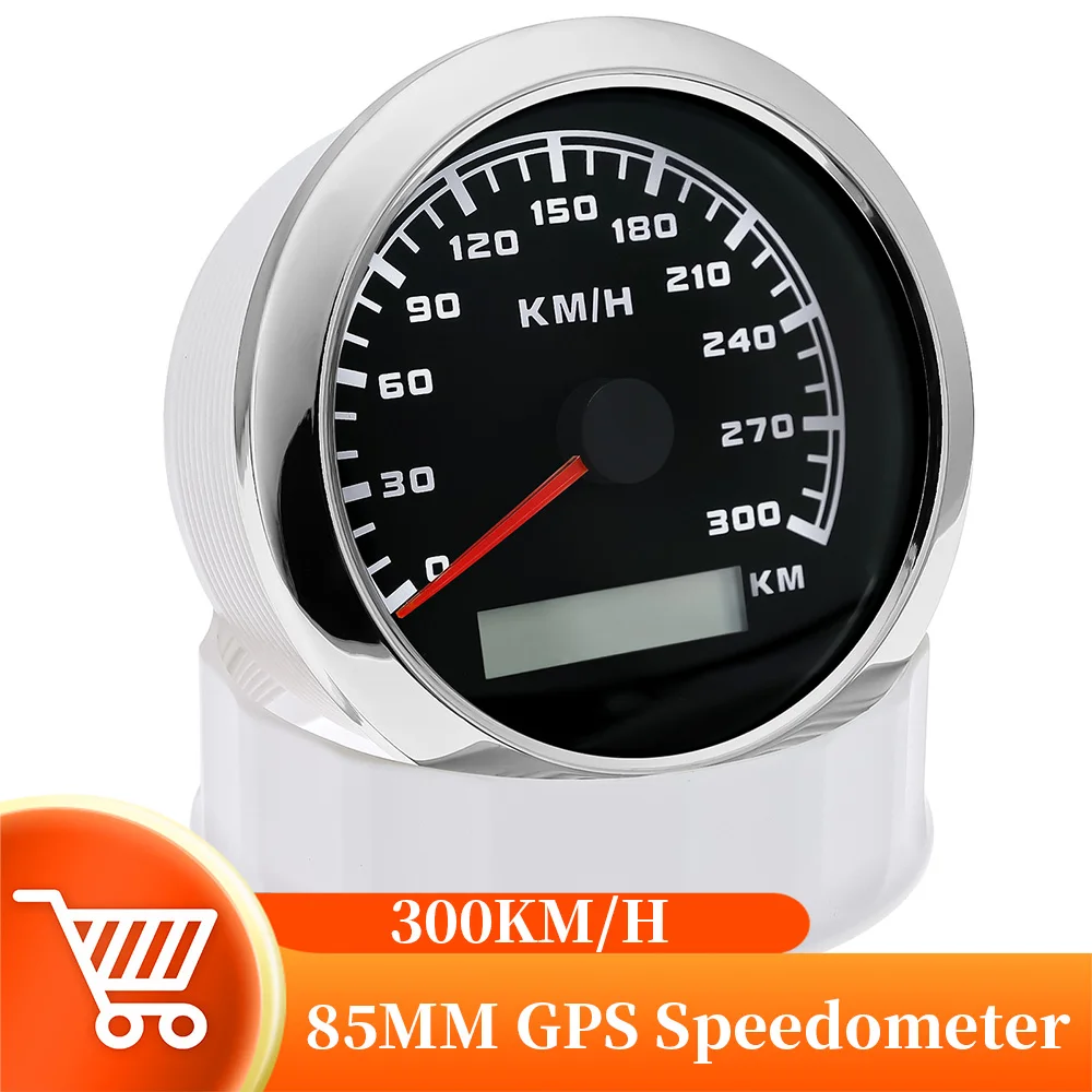 

300KM H GPS Speedomete 85MM Universal Waterproof Speed Gauge Odometer With GPS Antenna For Marine Boat Car ATV Motorcycle 9-32V