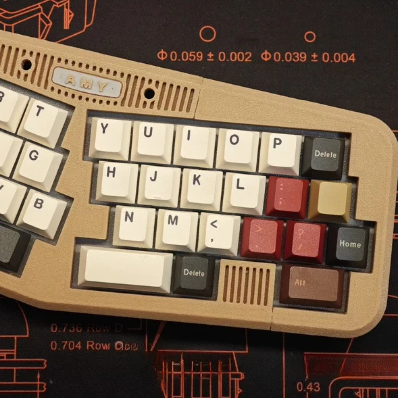 40% Layout Alice Mini Mechanical Keyboard Kit Customized Wired Single-mode Hot Swap 3D Printing Type-C QMK VIAL Office Keyboard