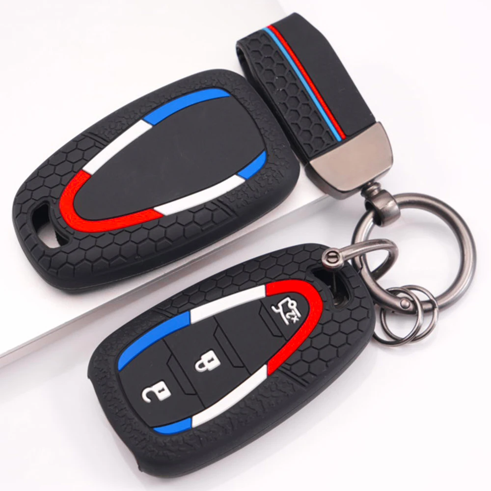Silicone Key Cover Keychain For Chevrolet Cruze Aveo Cavalier Monza Malibu Captiva Equinox Trax Sail Orlando Spark Lova Stylish