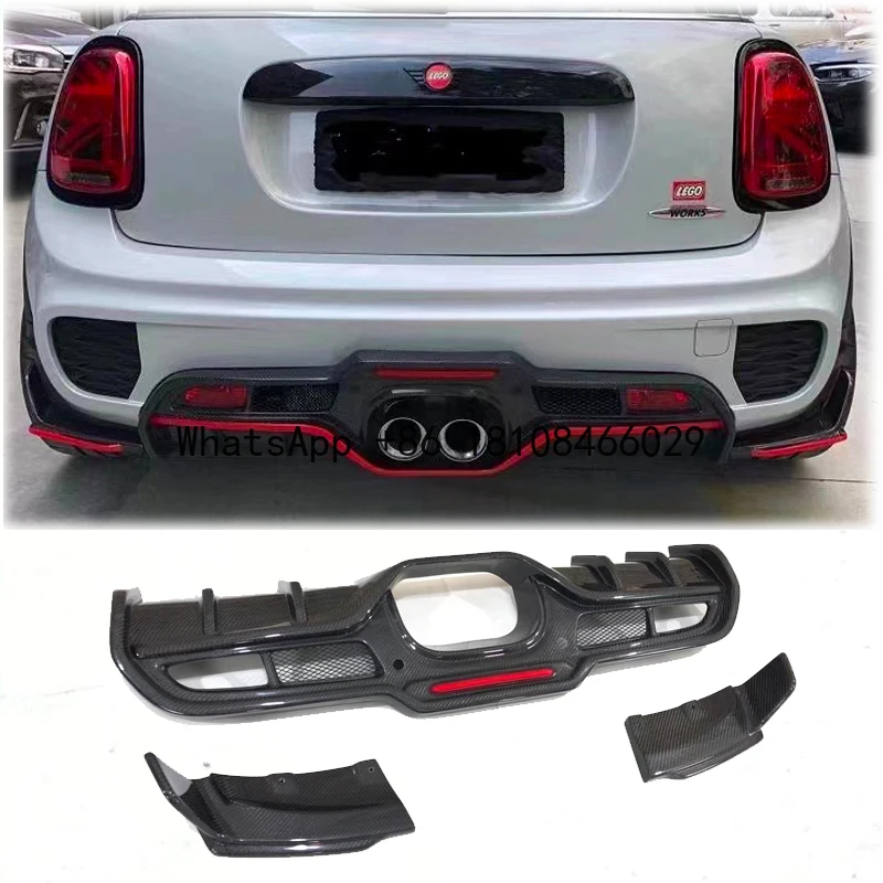 

Для Mini F56 F57 Cooper JCW задний бампер из углеродного волокна, диффузор для F56 Body Kit, спойлер