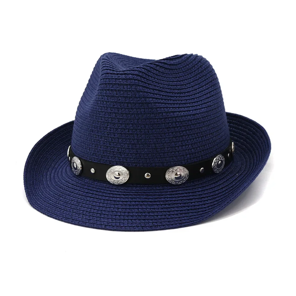 

Navy Outdoors Straw Sun Hats for Womens Man Summer Caps Casual Ladies Beach Hat Fedora New Design Fashion Men Jazz Cap