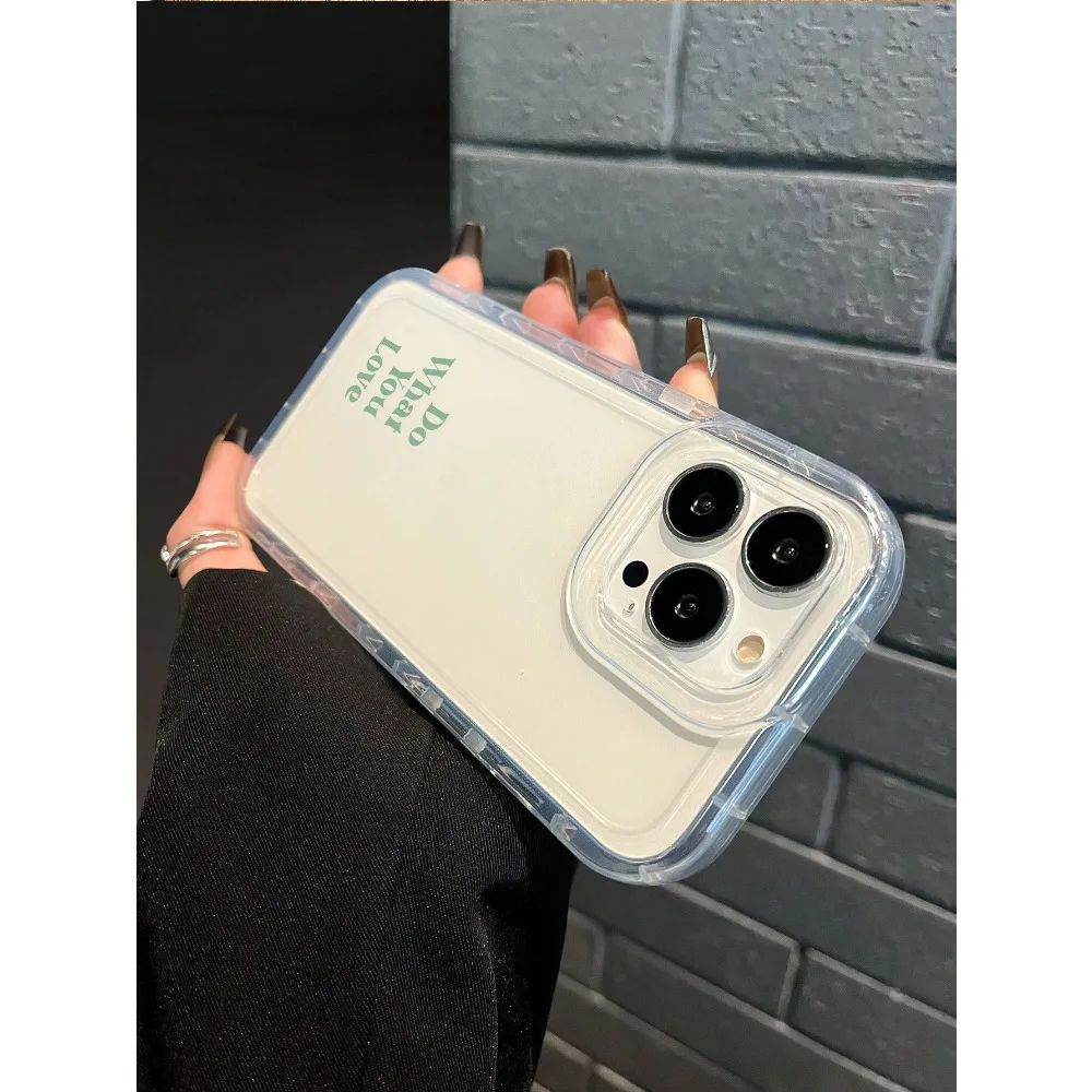 

Inspirational Quotes Printed / Phone Case Soft Texture Airbag Bezel Airbag Camera Protection Dropproof Protective Case For / Ser