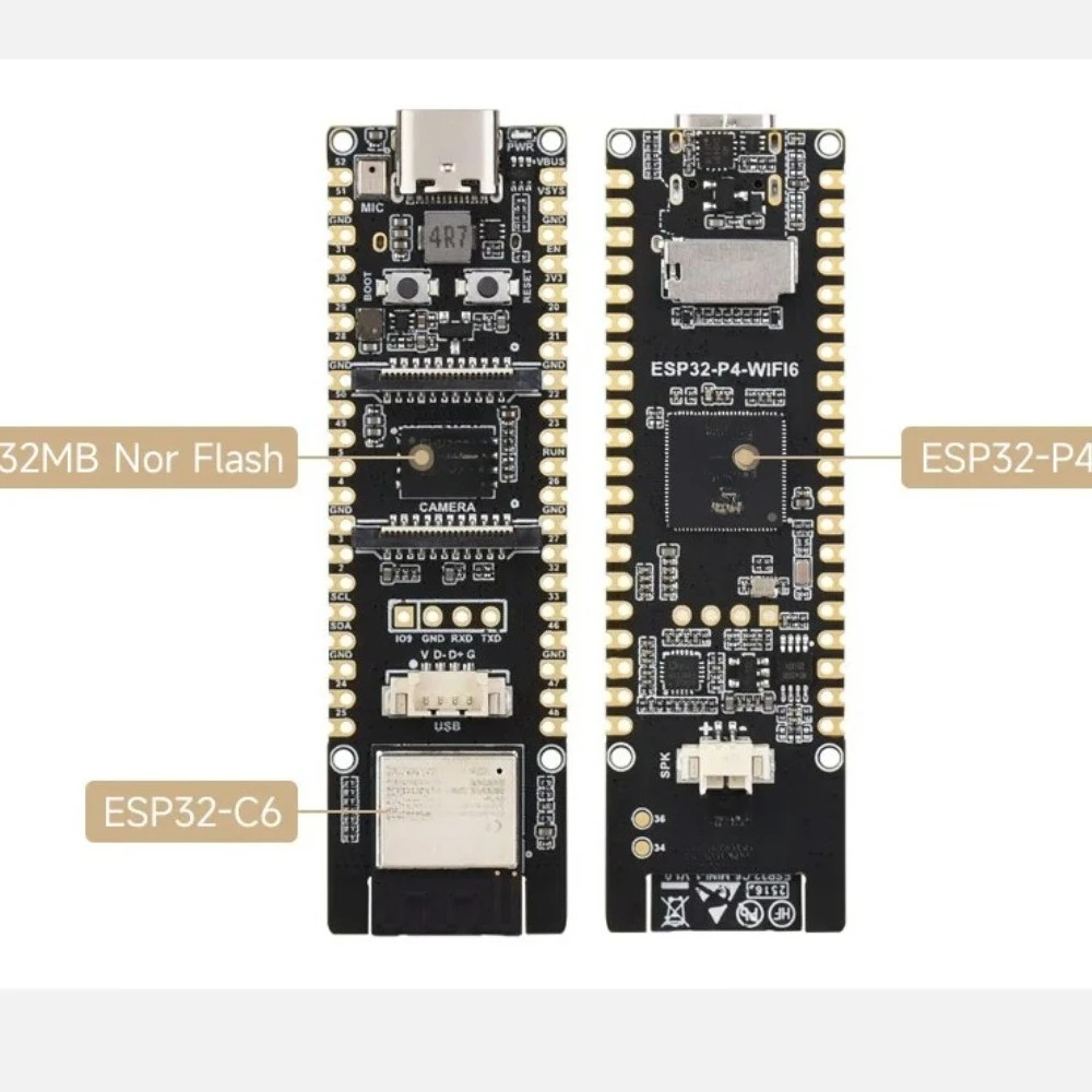 1Pcs ESP32-P4 Development Board Based on ESP32-P4 Chip and ESP32-C6 Module WiFi6/Bluetooth BLE5 Multimedia Development Board