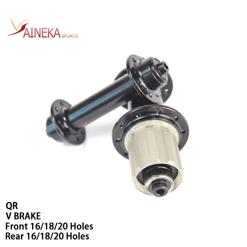 Aineka R13 Road hub J-bend  V Brake QR Front  16/18/20 Holes,  Rear 20/21/24Holes