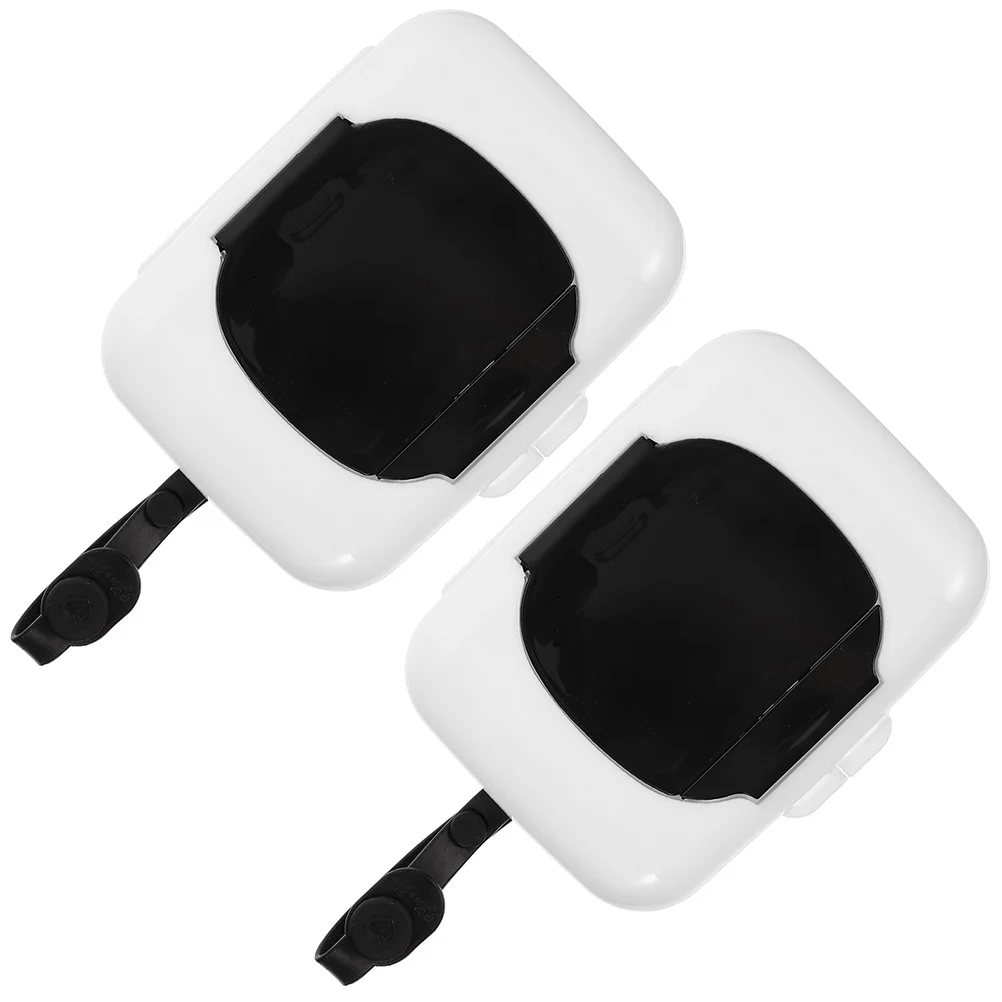 2 pçs dispensador de lenços umedecidos do bebê reutilizável portátil caixa de tecido molhado para saco de fraldas carrinho casos de viagem ao ar livre mini recipiente