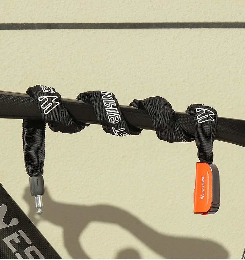 WEST BIKING Fahrradkettenschloss, Zinklegierungskern, One-Touch, schlüssellos, leicht, staubdicht, Abdeckung für MTB, Rennrad, E-Bike, Sicherheitszubehör – Detail 8