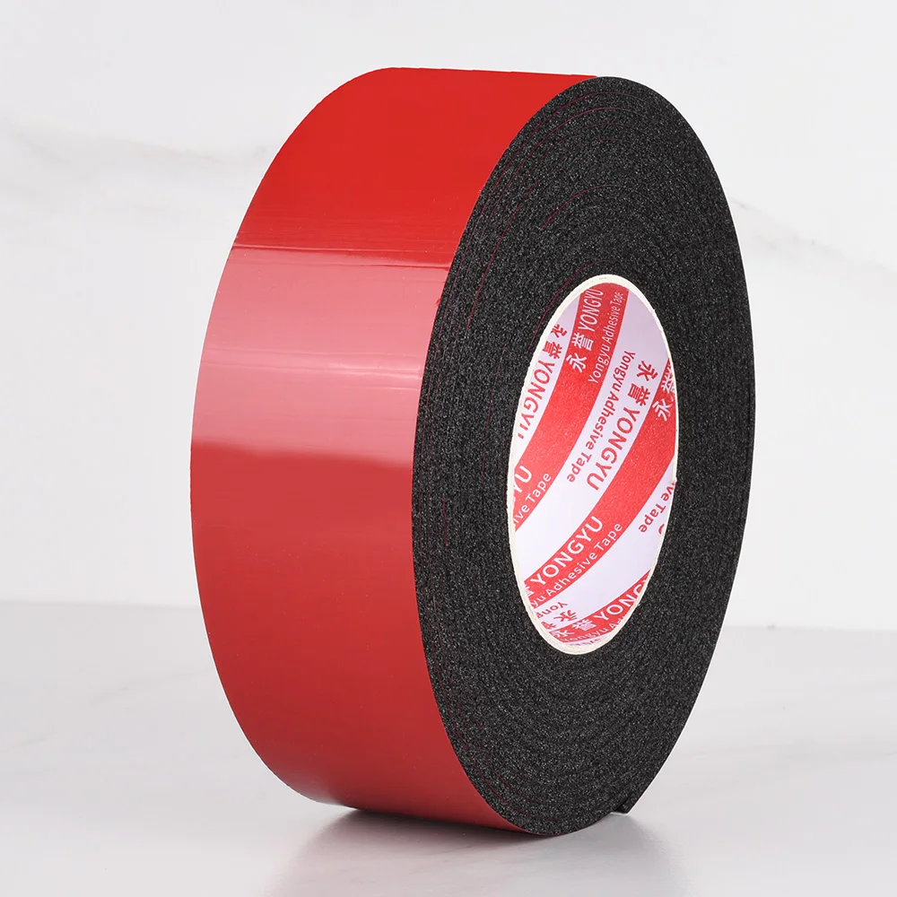 

Red Film Black Adhesive Foam Double Sided Tape 30 Meters High Adhesive Fixed Buffering Shock Absorbing Handmade Crafts Packaging