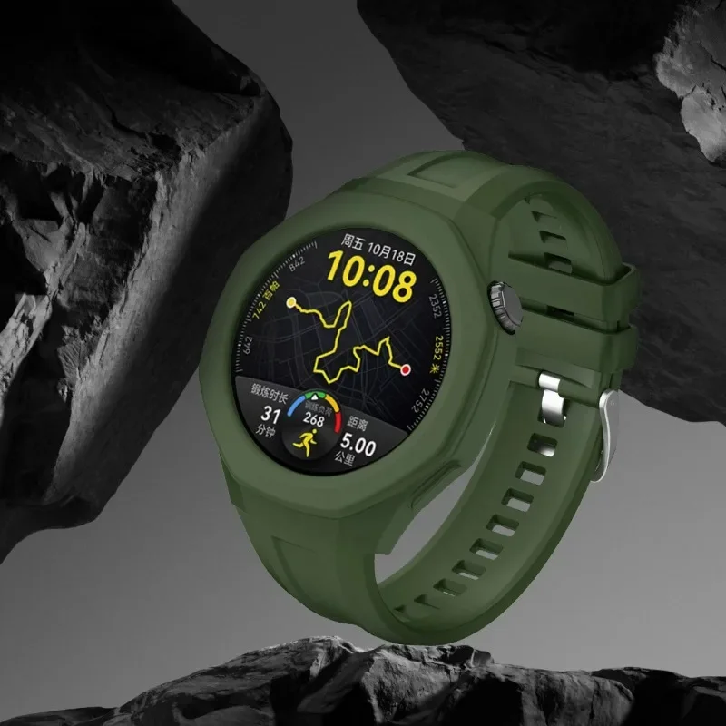 화웨이 워치 GT5 프로 46MM용 실리콘 보호 케이스 스포츠 밴드 보호 커버