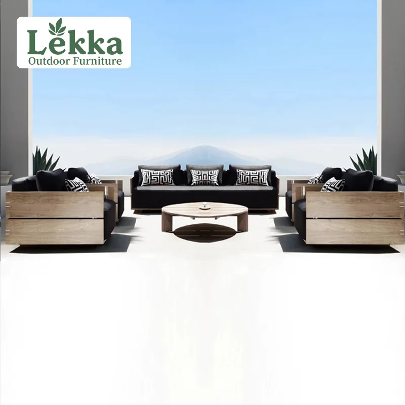 

Индивидуальный уличный диван из тикового дерева, садовая мебель для отдыха в отеле, проживание в семье, уличная вилла под открытым небом, диван из массива дерева, журнальный столик