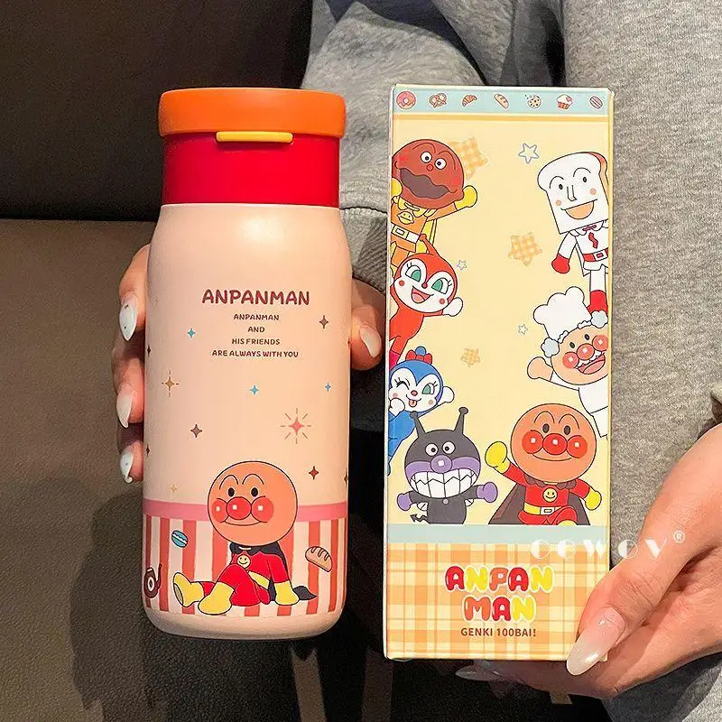 Genuine 500Ml Starry Sparkle Anpanman Uncle Jam Dual Drinking Mouth Design 316 Stainless Steel Liner with Straw Insulated Cup