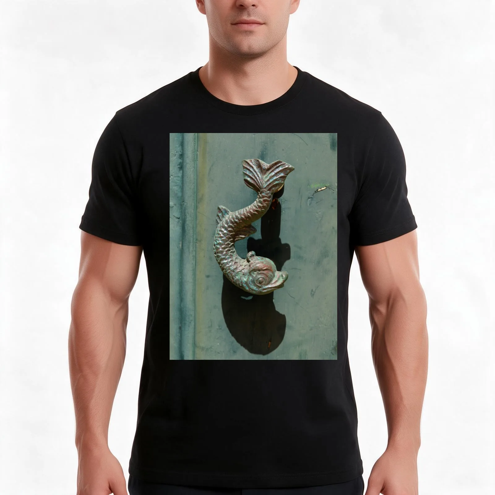 Door Handle. Mdina, Malta T-Shirt, Summer Casual Cotton Tee, Oversized Streetwear Tops, Vintage Graphic Print, Unisex Men Women