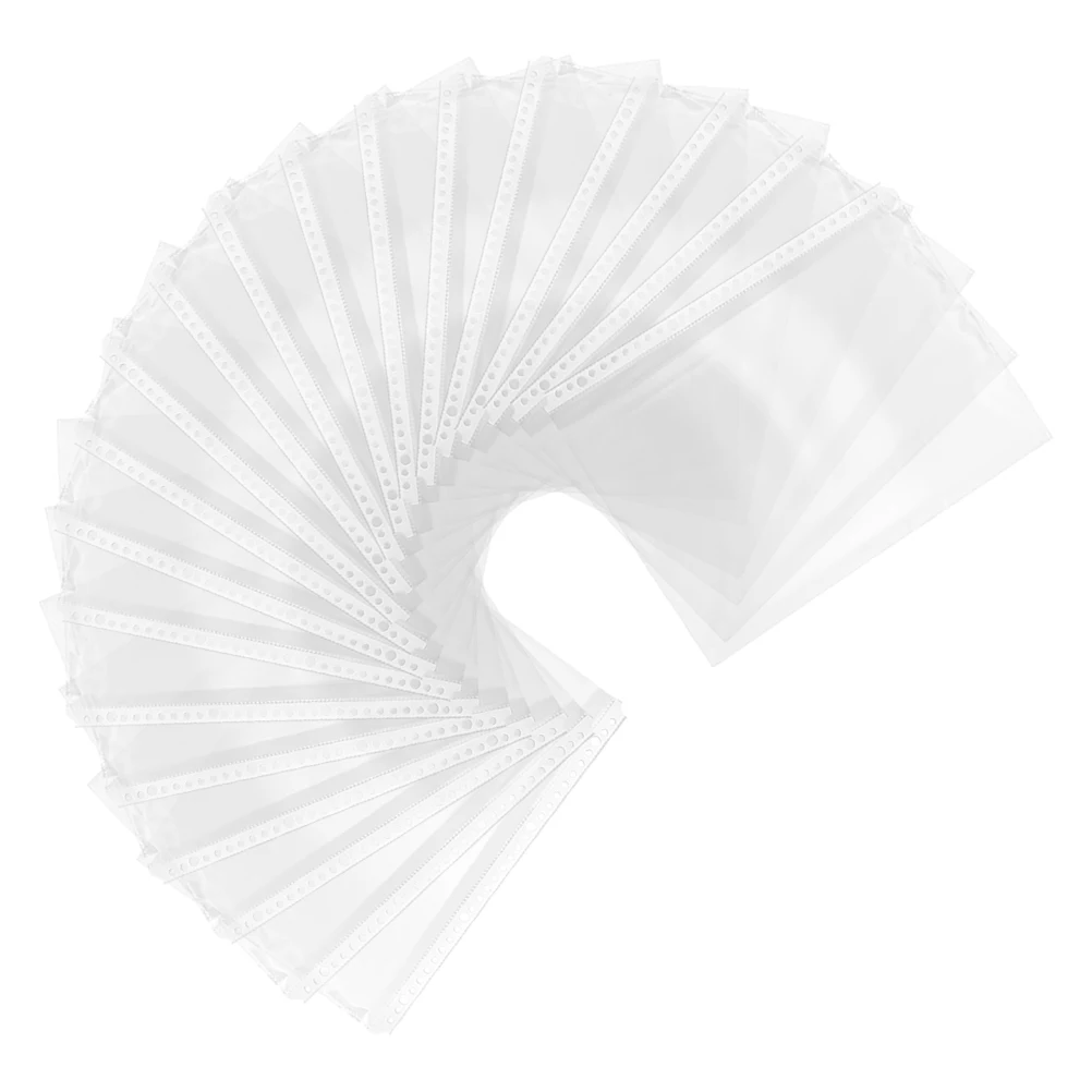 

20 Pcs Folder Inner Pocket Cash Stuffing Envelopes Sleeve Transparent A4 Binder Pockets