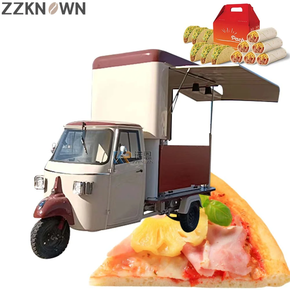 Electric Lift Drink Van Kiosk Catering Food Warmer Motorcycle Tuk Tuk Scooter Pasta Coffee Waffle Pizza Food Truck Juice Cart