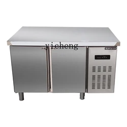 ZC Refrigerated Table Commercial Kitchen Refrigerator Fresh-Keeping Freezer Operating Table Freezer