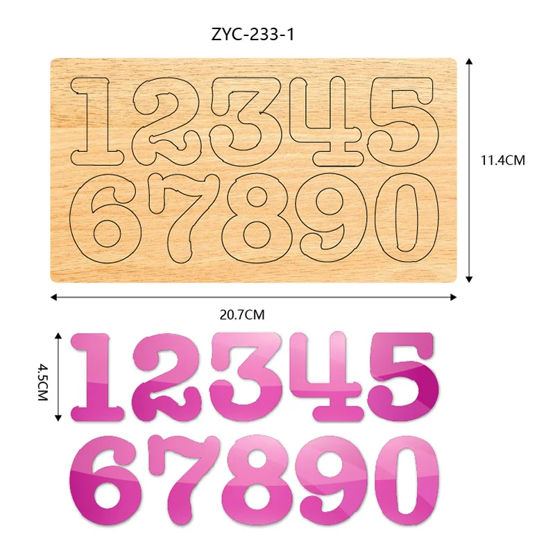 Wooden Number Cutting Mold Suitable for Die Cutting Machines, ZYC-233