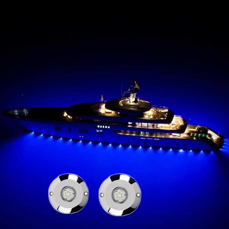 

IP68 60 Вт RGBW круглый водонепроницаемый светодиодный светильник для лодки, яхты, бассейна