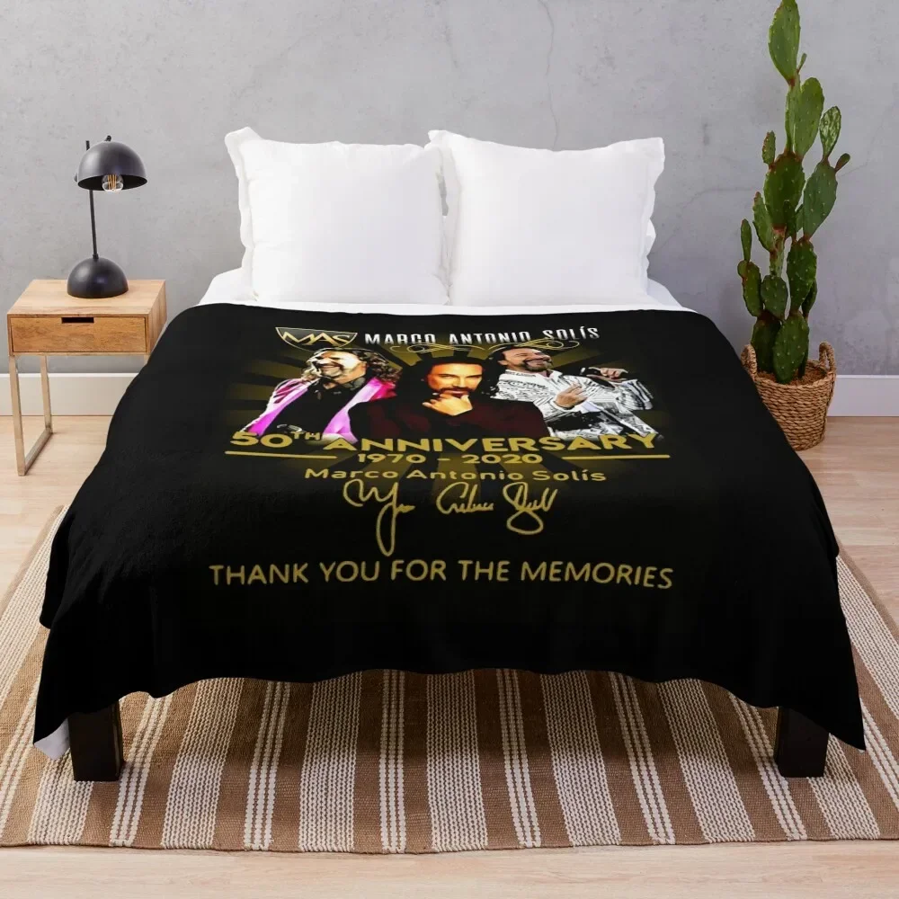 Marco Antonio Solis 50th Anniversary 1970 2020 Thank You for The Memories Throw Blanket For Baby Furry Blankets