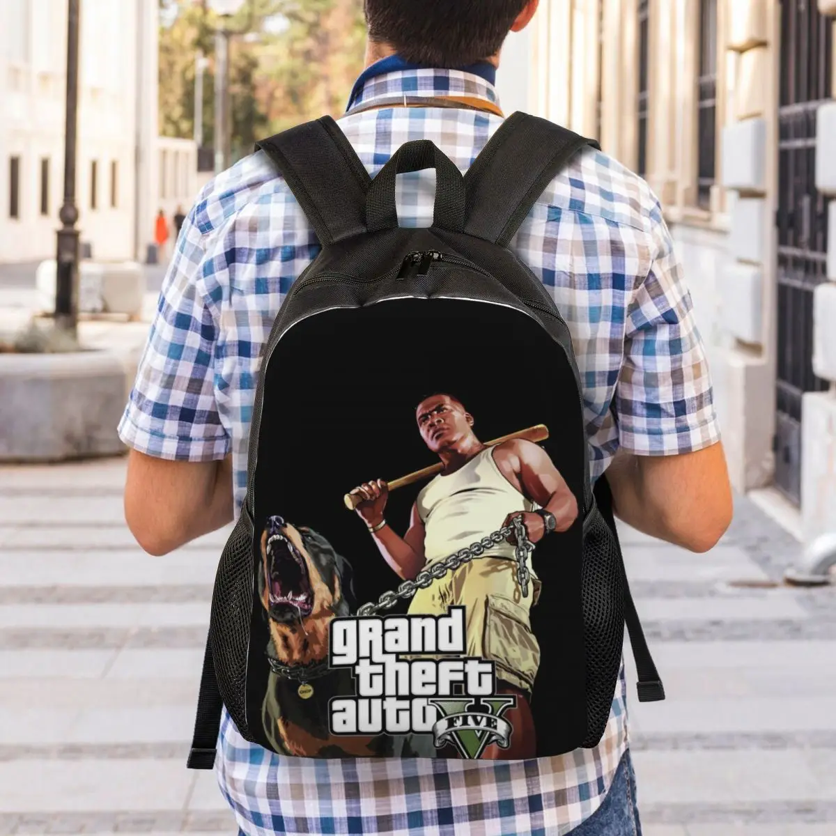 Grand Theft Auto Laptop Backpack Women Men Fashion Bookbag for College School Students GTA Adventure Game Bags