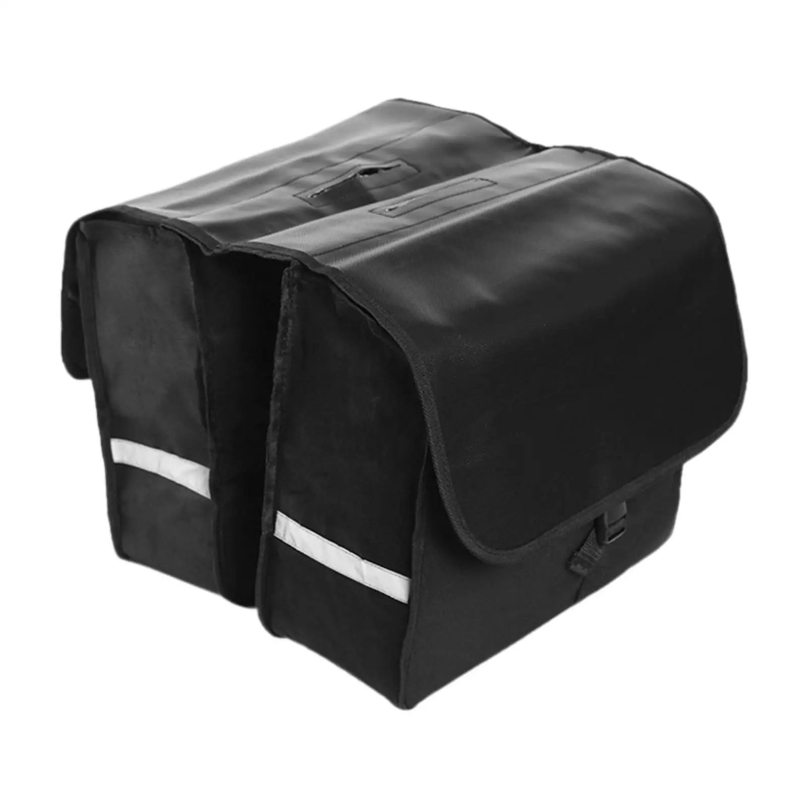 

Bike Panniers Rear Rack Bag Spacious Waterproof Saddle Bag with Secure Fastening and Reflective Details for Long Distance Rides