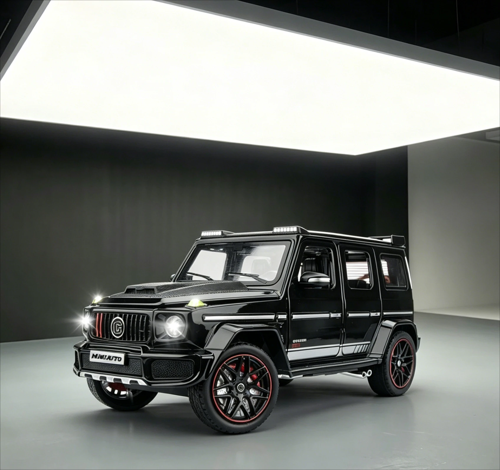 1/24 Mercedes G800 Druckguss-SUV-Modell, Rückzieh-Auto mit Sound & Licht, Schreibtisch-Dekoration