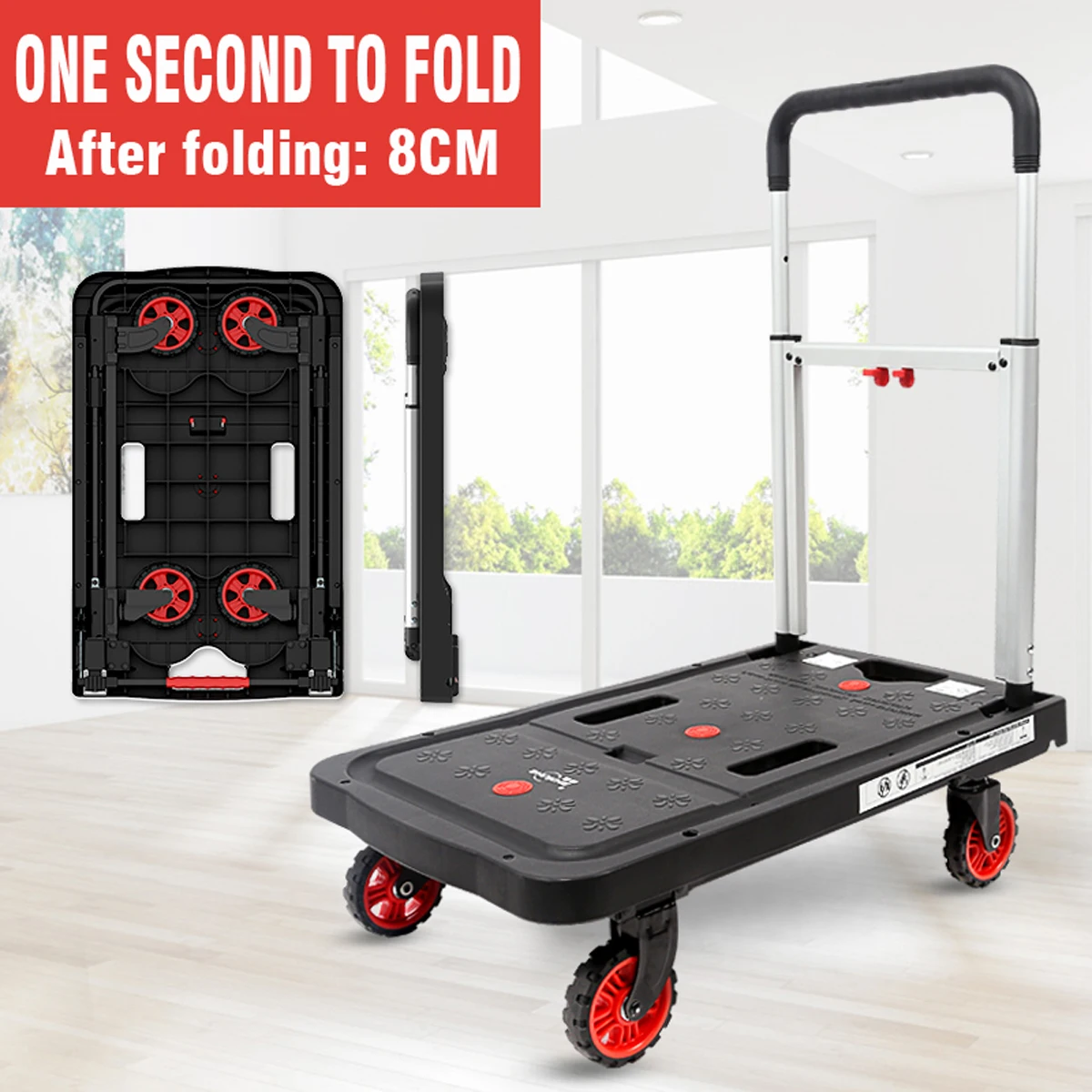 Multi-Function Trolley, Two-In-One Deformation Trolley, Outdoor Trolley, Carrying Car, Folding Car, Flatbed, Pull Truck