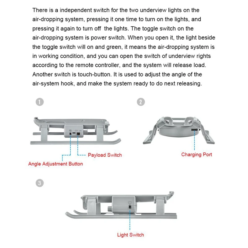 Airdrop System For DJI Mavic Air 2/Air 2S Drone Fishing Bait Wedding Ring Gift Deliver Sky Hook Airdropper Accessories