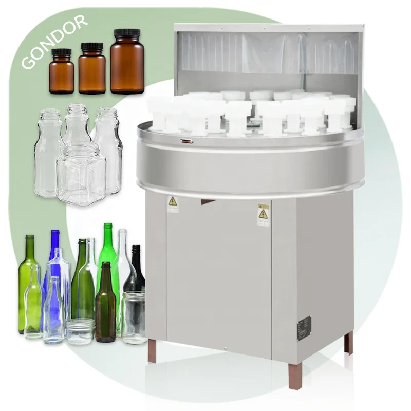 

Recycle Plastic Semi Automatic Rotary Industrial Glass Beer Small Washer Wash Glass Bottle Clean Machine