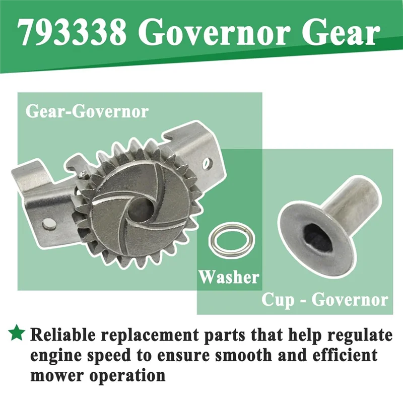 ABUI-793338 Lawn Mower Governor Gear Replaces 698231, 696376, 394348 For Most 401000, 405000, 406000 Engines