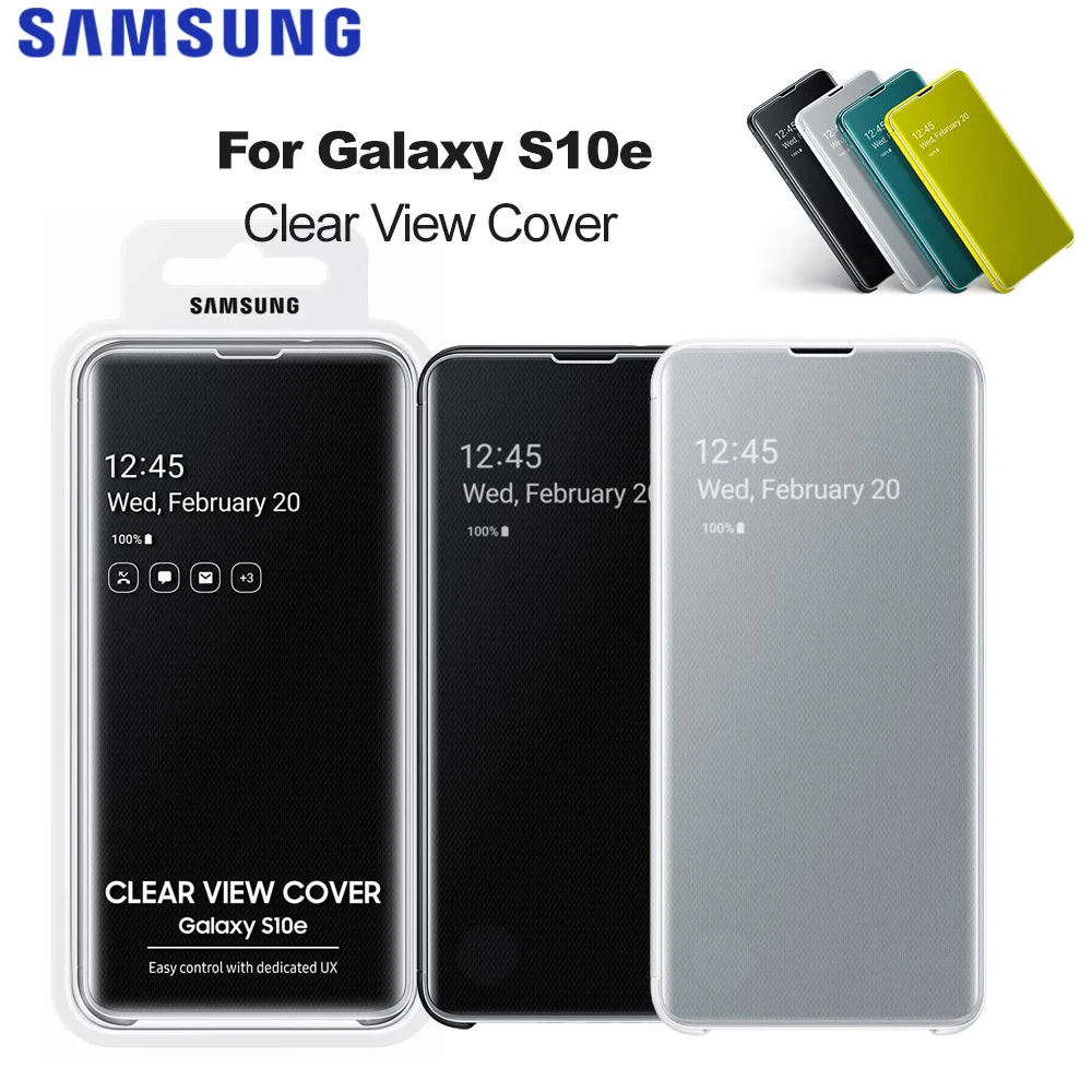 

Оригинальный чехол для Samsung Galaxy S10e, официальный прозрачный вид для Galaxy S10e, флип-чехол, зеркальный чехол для телефона EF-NG970
